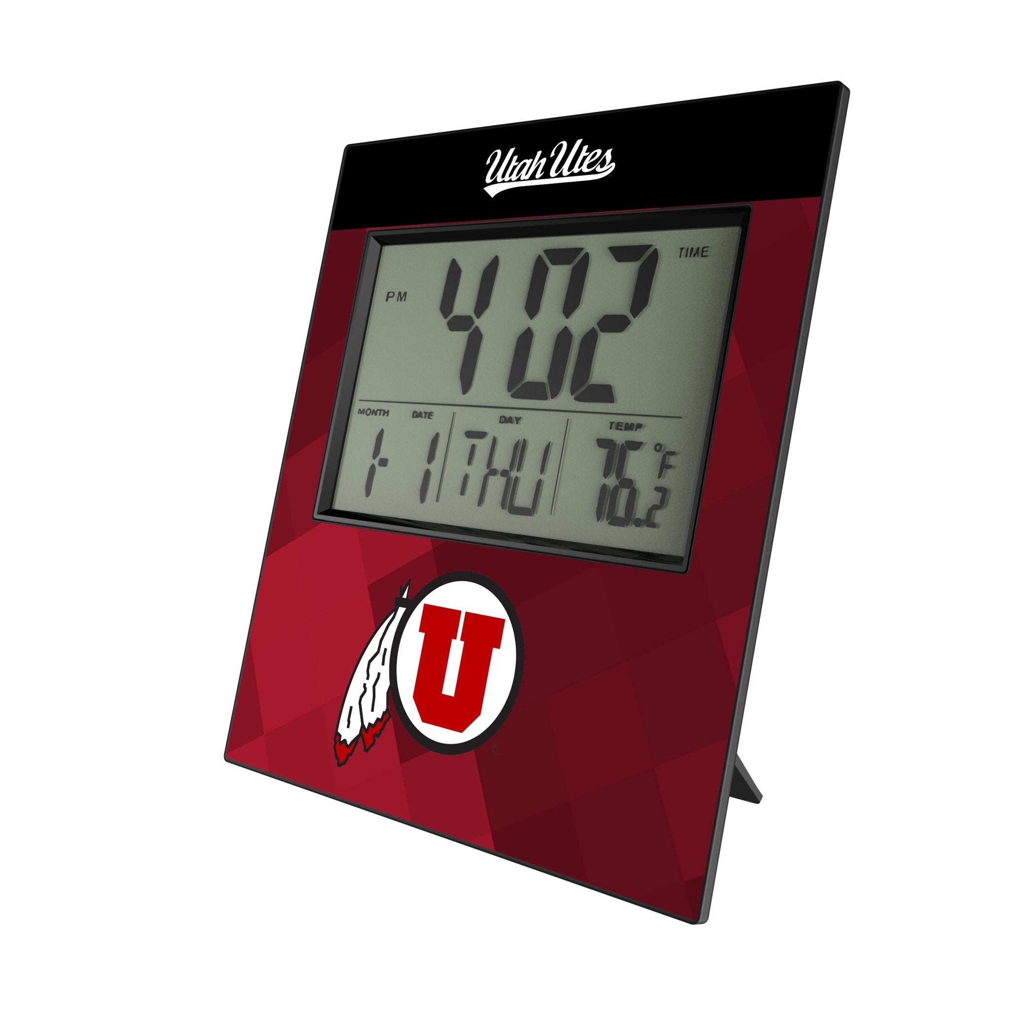 University of Utah Utes Color Block Wall Clock