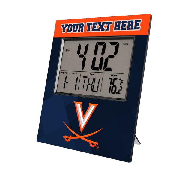 University of Virginia Cavaliers Personalized Color Block Wall Clock