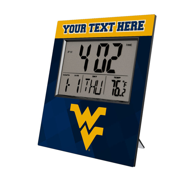 West Virginia University Mountaineers Personalized Color Block Wall Clock