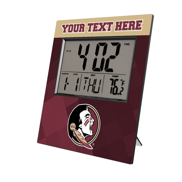 Florida State University Seminoles Personalized Color Block Wall Clock