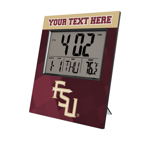 Florida State University Seminoles Athletic Wordmark Personalized Color Block Wall Clock