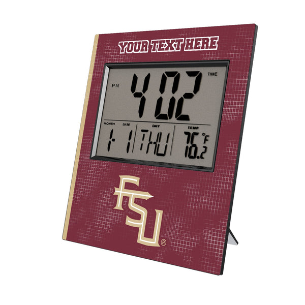 Florida State University Seminoles Athletic Wordmark Personalized Hatch Wall Clock