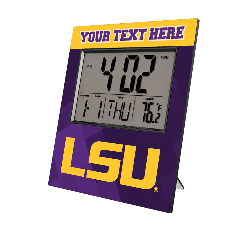 Louisiana State University Tigers Personalized Color Block Wall Clock