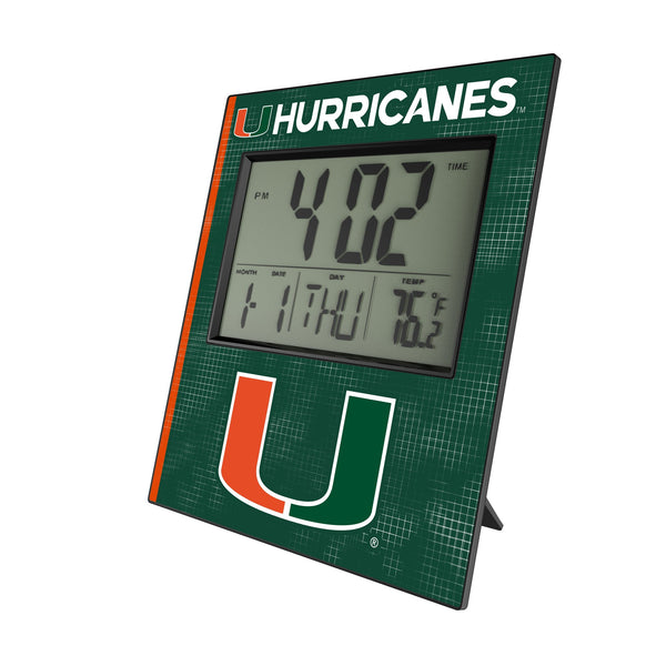 University of Miami Hurricanes Hatch Wall Clock