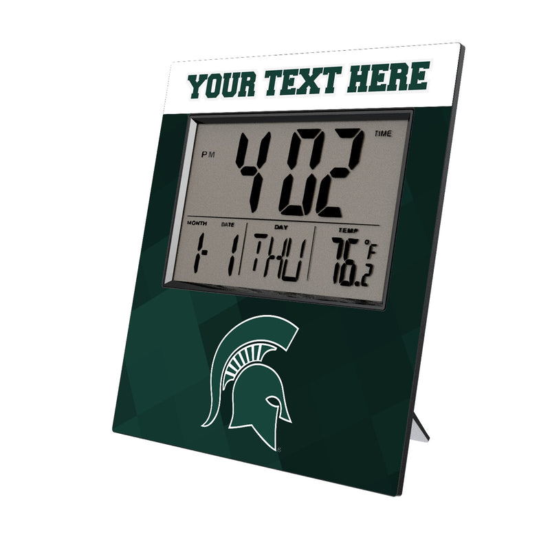 Michigan State University Spartans Personalized Color Block Wall Clock
