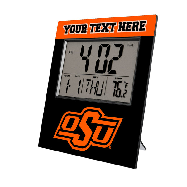 Oklahoma State University Cowboys Personalized Color Block Wall Clock