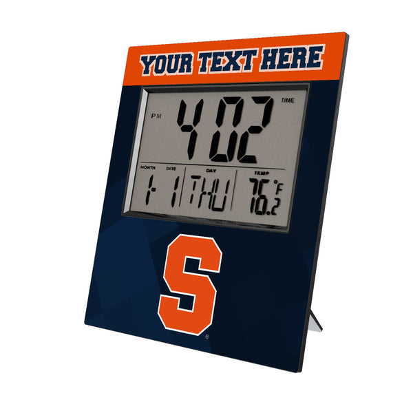 Syracuse University Orange Personalized Color Block Wall Clock