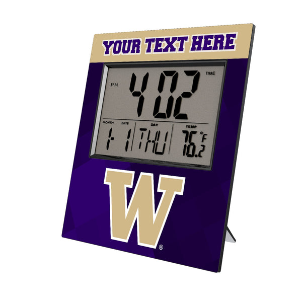 University of Washington Huskies Personalized Color Block Wall Clock
