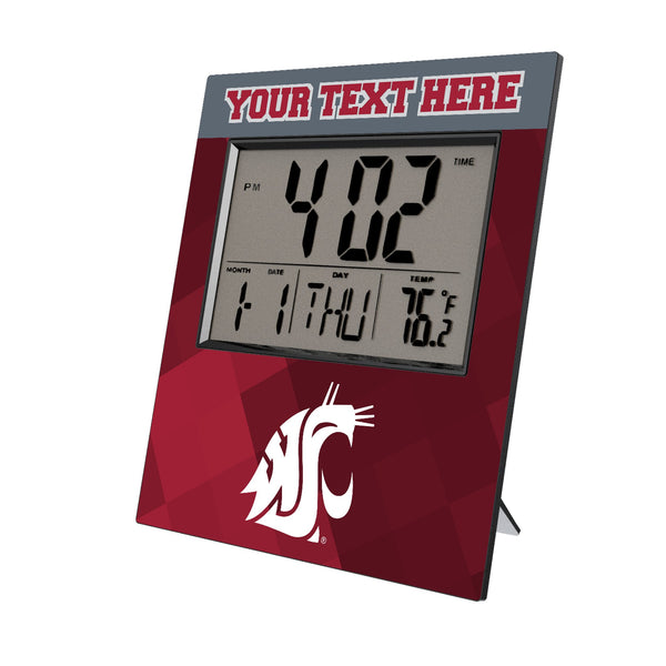 Washington State University Cougars Personalized Color Block Wall Clock