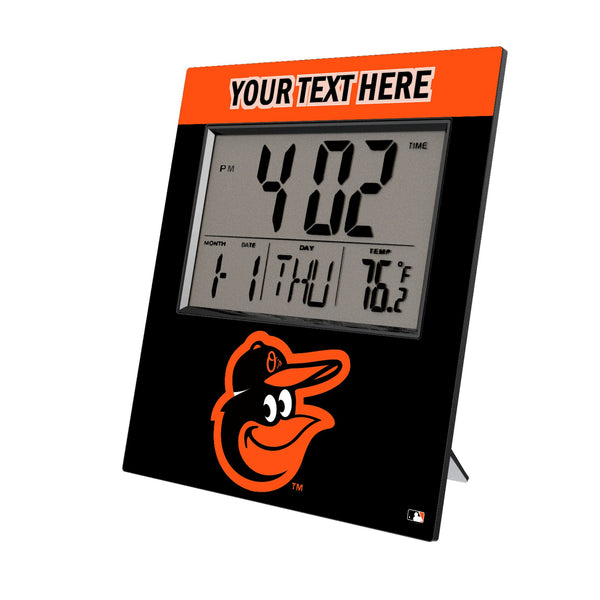 Baltimore Orioles Personalized Color Block Wall Clock