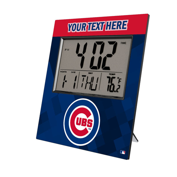 Chicago Cubs Personalized Color Block Wall Clock