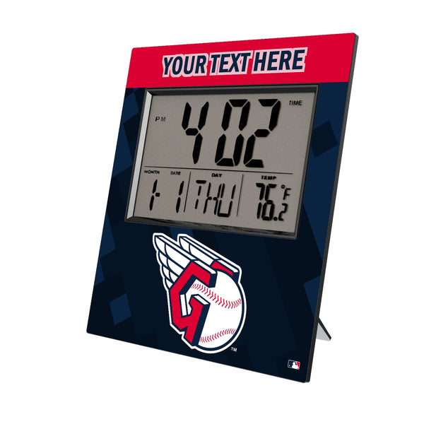 Cleveland Guardians Personalized Color Block Wall Clock