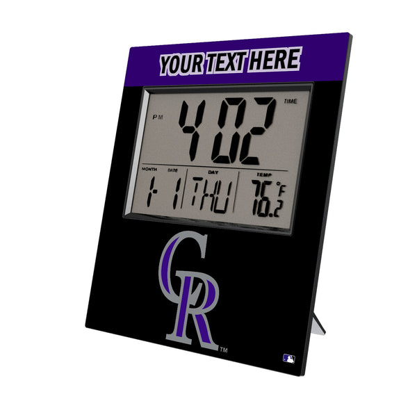 Colorado Rockies Personalized Color Block Wall Clock