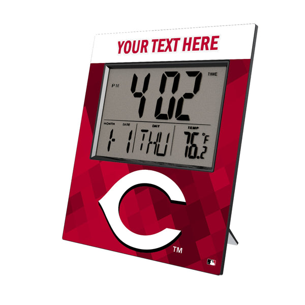Cincinnati Reds Personalized Color Block Wall Clock
