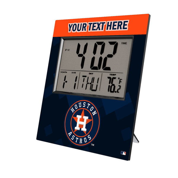 Houston Astros Personalized Color Block Wall Clock