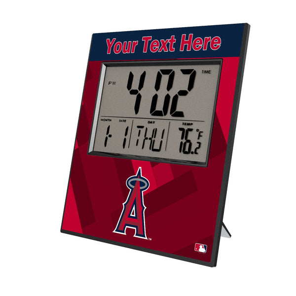 Los Angeles Angels Personalized Color Block Wall Clock