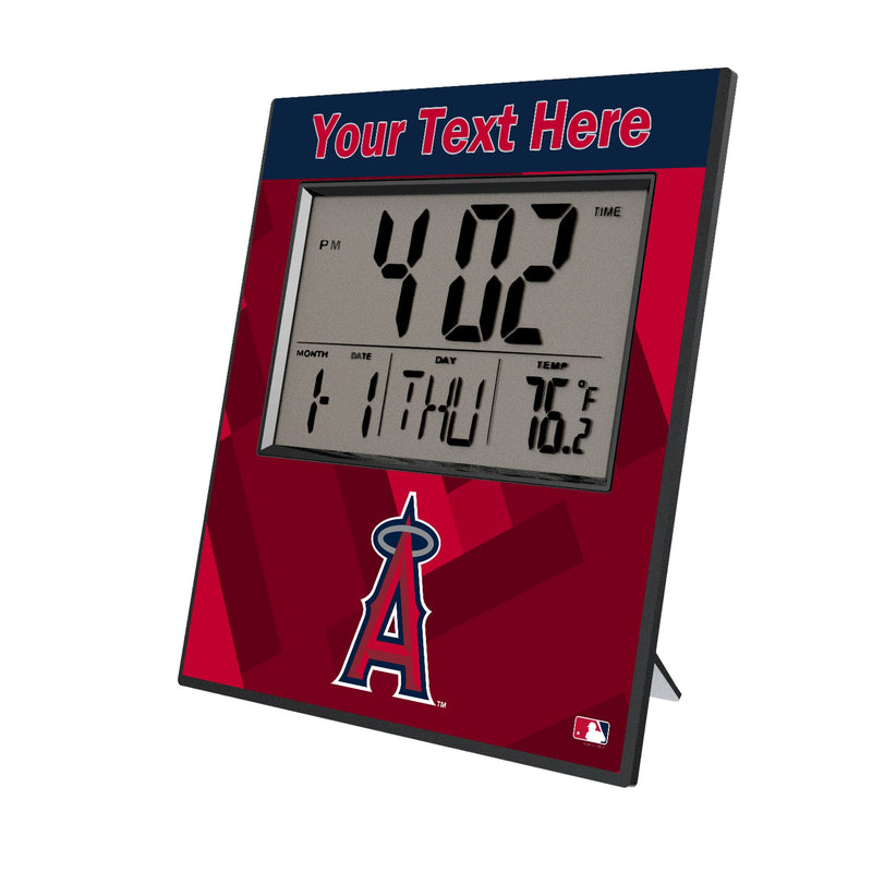 Los Angeles Angels Personalized Color Block Wall Clock