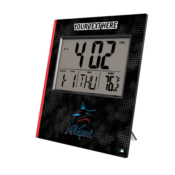 Miami Marlins Personalized Hatch Wall Clock