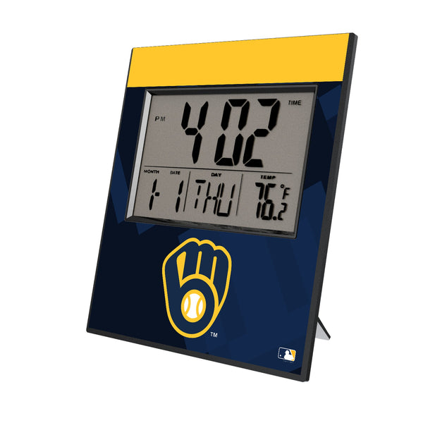 Milwaukee Brewers Personalized Color Block Wall Clock