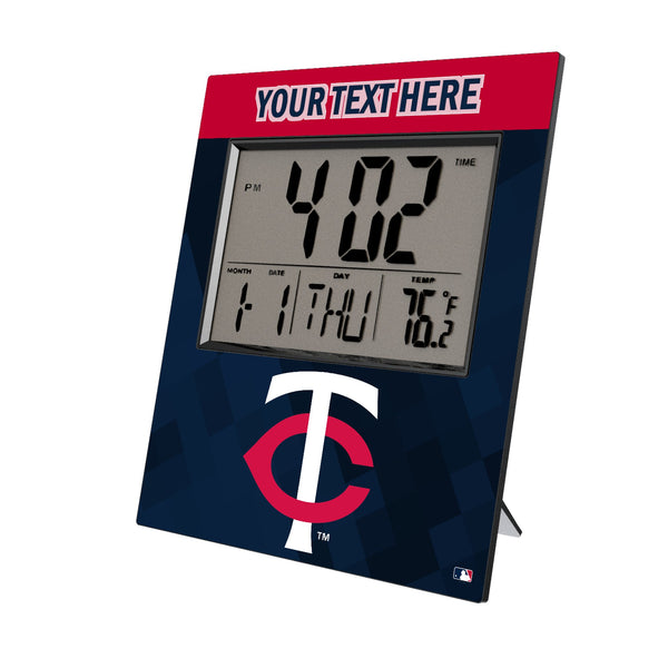 Minnesota Twins Personalized Color Block Wall Clock