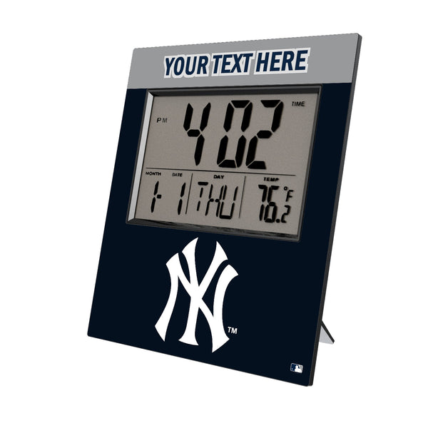 New York Yankees Personalized Color Block Wall Clock