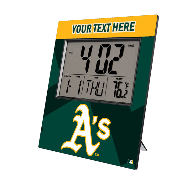 Oakland Athletics Personalized Color Block Wall Clock