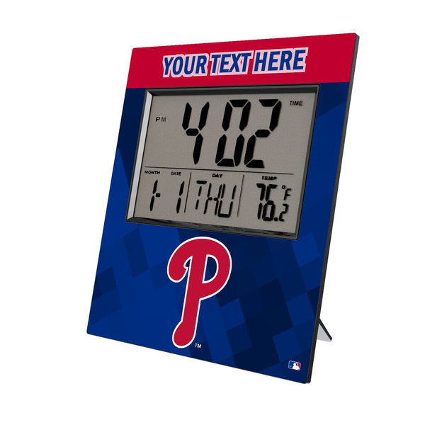 Philadelphia Phillies Personalized Color Block Wall Clock