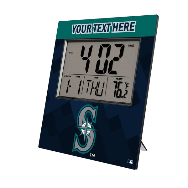 Seattle Mariners Personalized Color Block Wall Clock