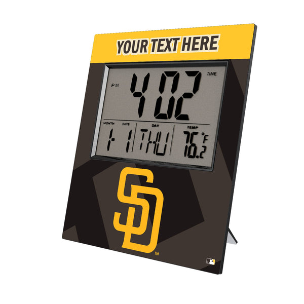 San Diego Padres Personalized Color Block Wall Clock