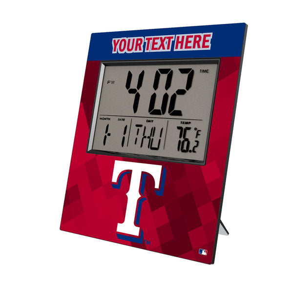 Texas Rangers Personalized Color Block Wall Clock