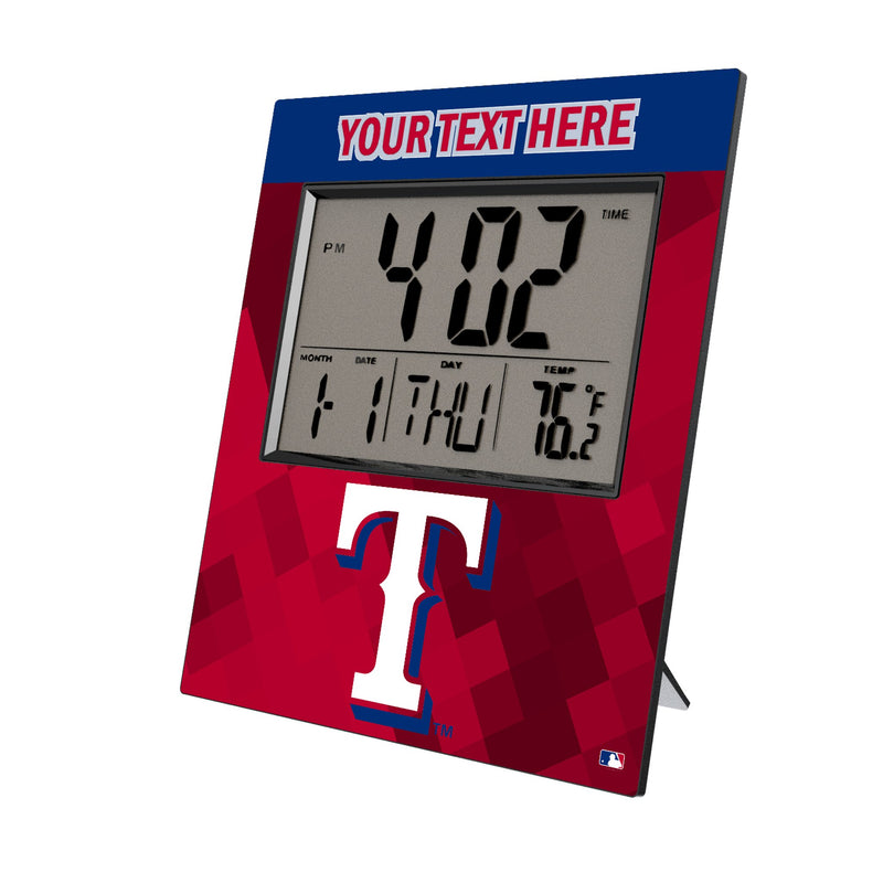 Texas Rangers Personalized Color Block Wall Clock