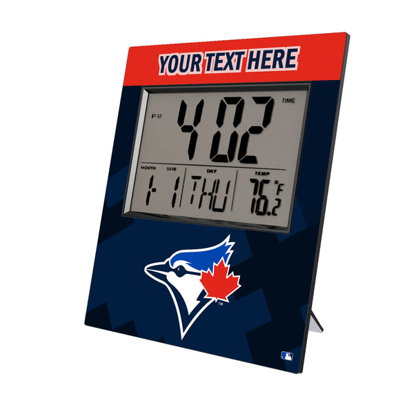 Toronto Blue Jays Personalized Color Block Wall Clock