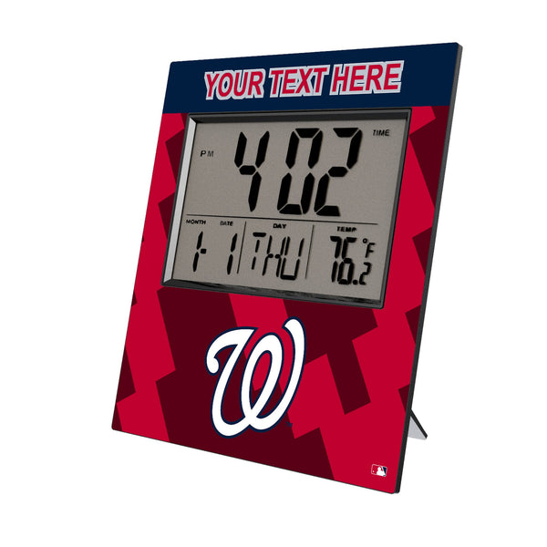 Washington Nationals Personalized Color Block Wall Clock