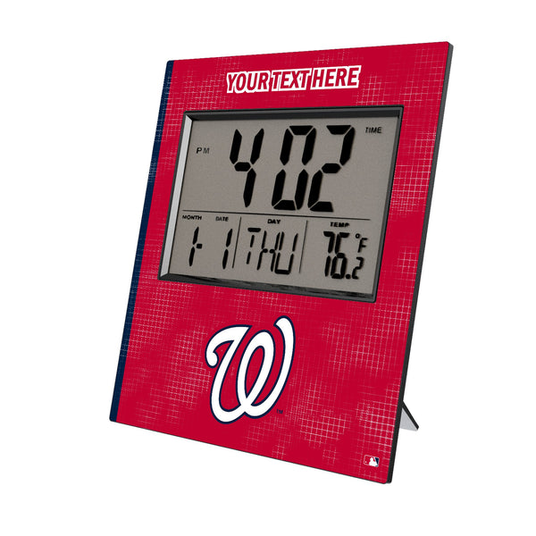 Washington Nationals Personalized Hatch Wall Clock
