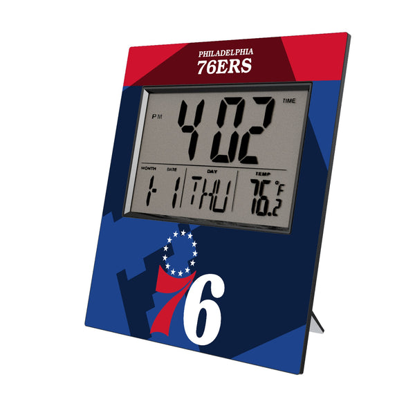 Philadelphia 76ers Color Block Wall Clock