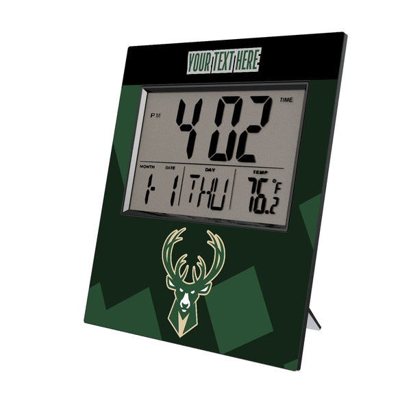 Milwaukee Bucks Personalized Color Block Wall Clock