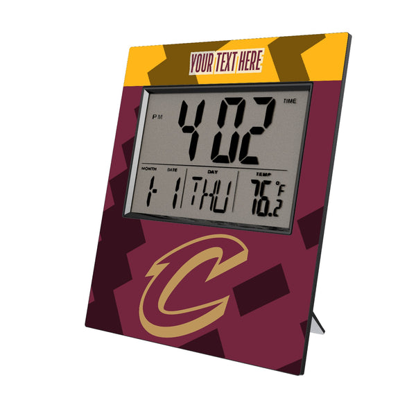 Cleveland Cavaliers Personalized Color Block Wall Clock