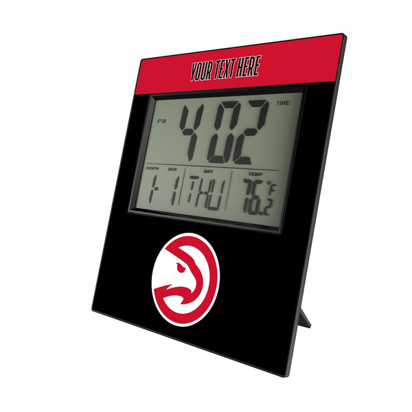 Atlanta Hawks Personalized Color Block Wall Clock