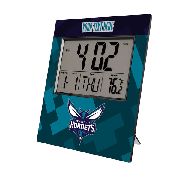 Charlotte Hornets Personalized Color Block Wall Clock