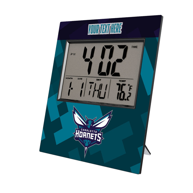 Charlotte Hornets Personalized Color Block Wall Clock