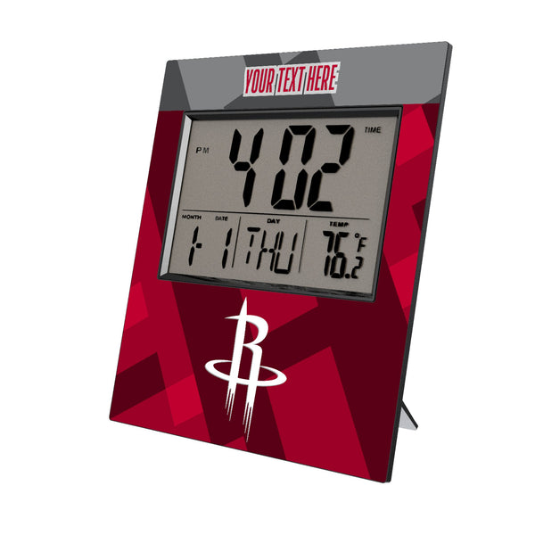 Houston Rockets Personalized Color Block Wall Clock