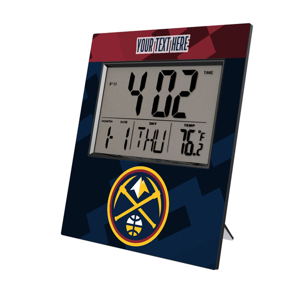Denver Nuggets Personalized Color Block Wall Clock