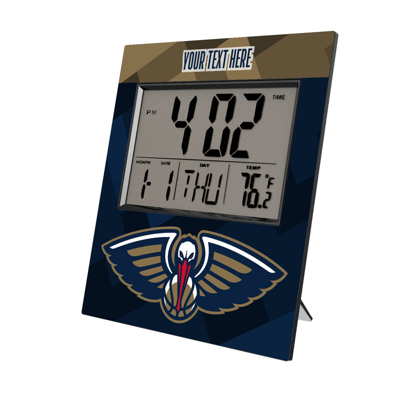 New Orleans Pelicans Personalized Color Block Wall Clock