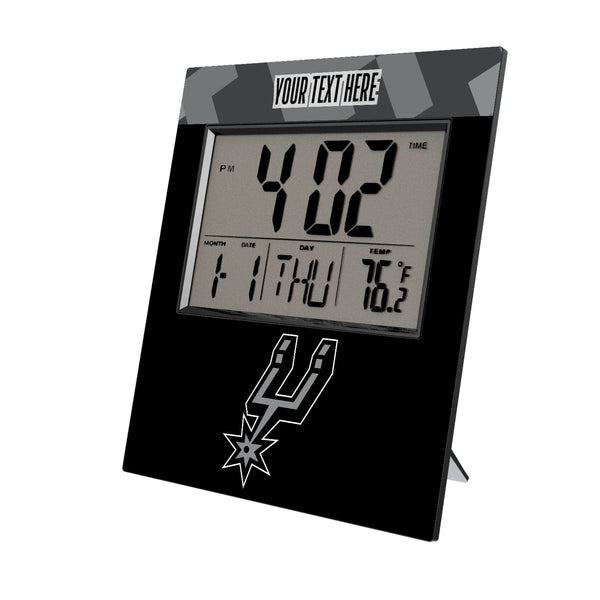 San Antonio Spurs Personalized Color Block Wall Clock
