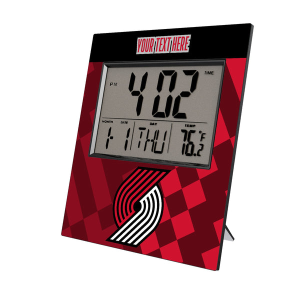 Portland Trail Blazers Personalized Color Block Wall Clock
