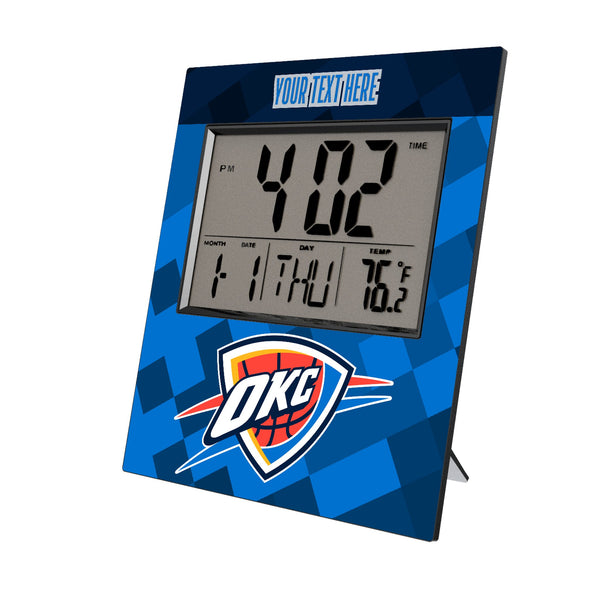 Oklahoma City Thunder Personalized Color Block Wall Clock