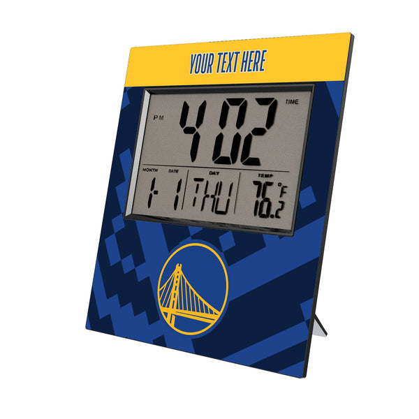Golden State Warriors Personalized Color Block Wall Clock