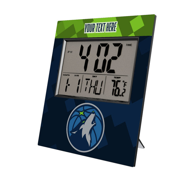Minnesota Timberwolves Personalized Color Block Wall Clock