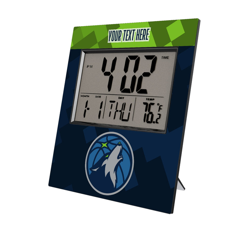 Minnesota Timberwolves Personalized Color Block Wall Clock