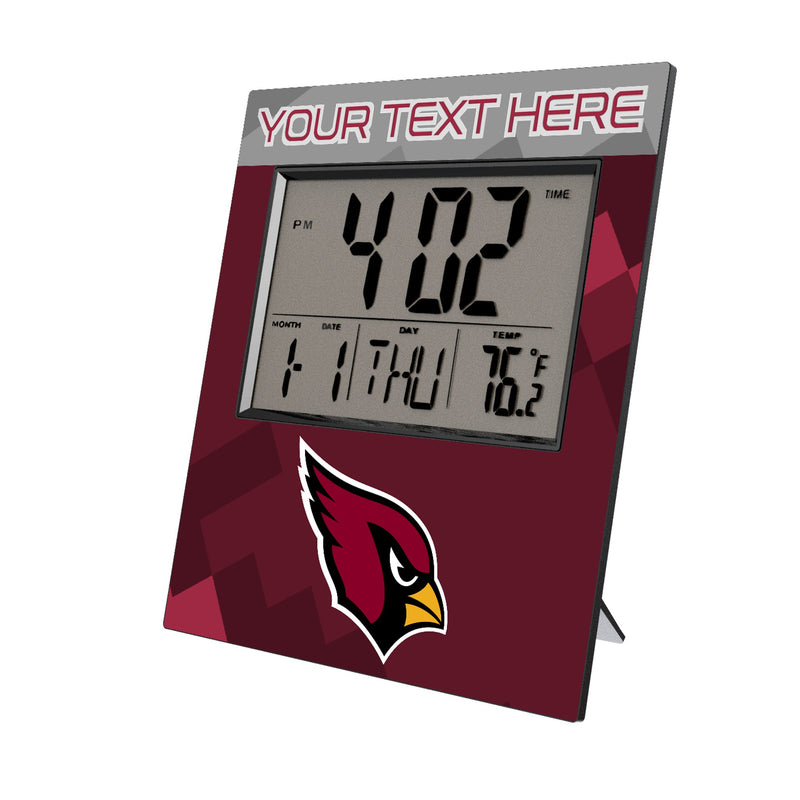 Arizona Cardinals Personalized Color Block Wall Clock